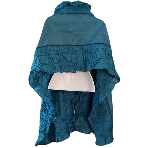 2 Lord & Taylor Silk Ruffle Weave Wraps - Picture 2 of 4